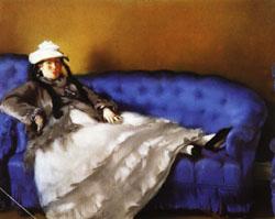 Edouard Manet Portrait of Mme Manet on a Blue Sofa oil painting image